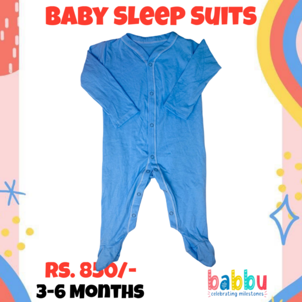 Sleep suits 3-6 Months - Light Blue