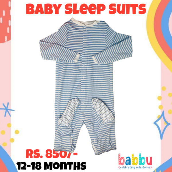 Sleep suits 12-18 Months - Blue Stripes