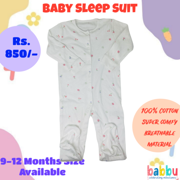 Sleep suits 9-12 Months - Small Flowers