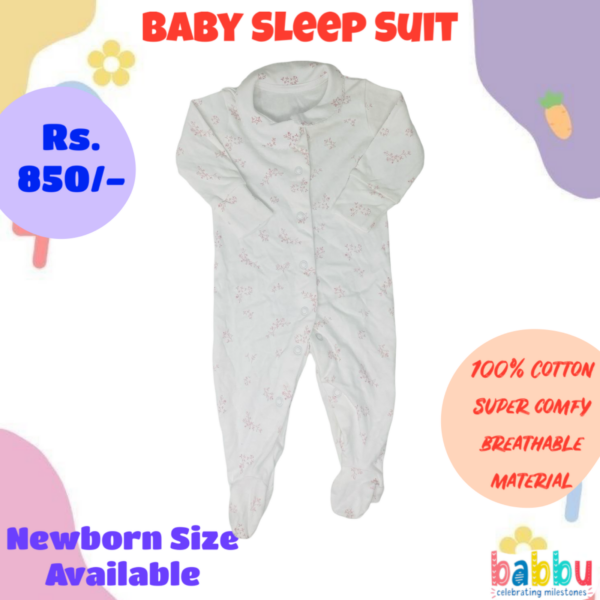 Sleep Suits Newborn - Pink Frill