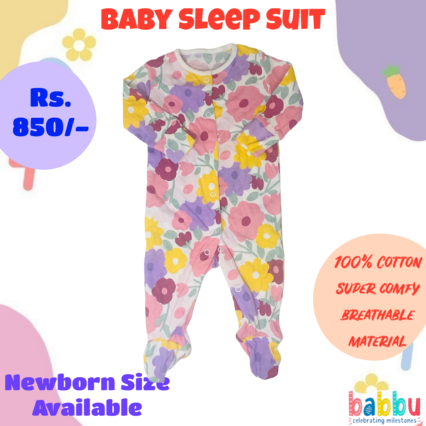 Sleep Suits Newborn - Flowers