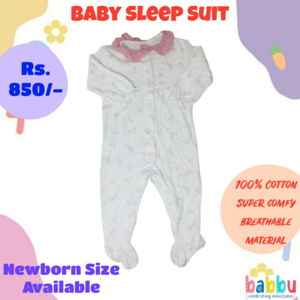 Sleep Suits Newborn - Pink Frill