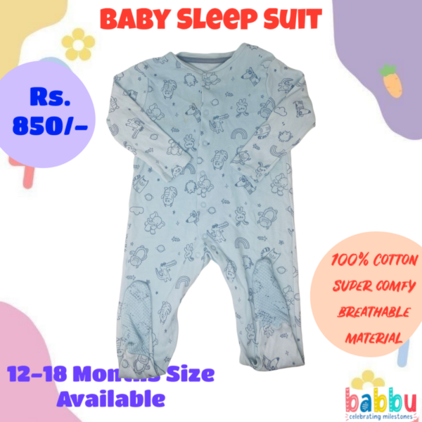 Sleep suits 12-18 Months - Blue Monsters