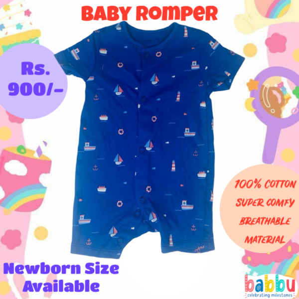 Rompers Newborn - Blue Ships