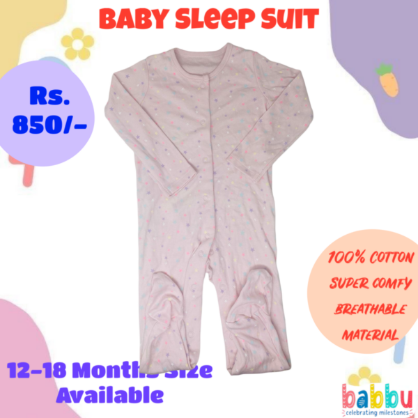 Sleep suits 12-18 Months - Light Purple Stars