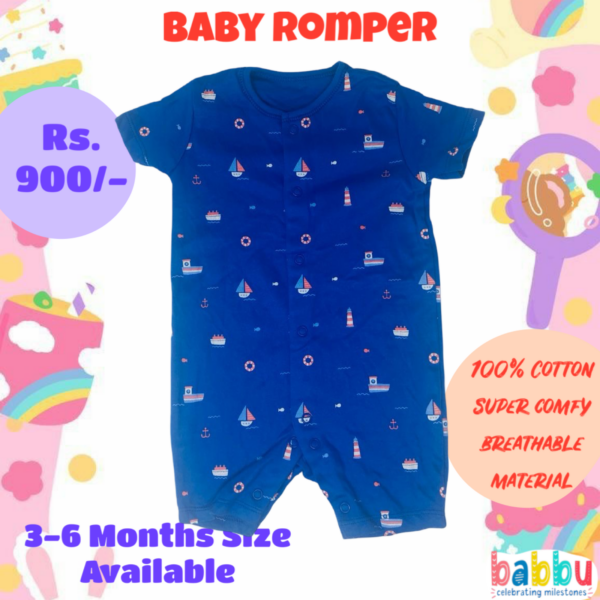 Rompers 3-6 Months - Blue Ships