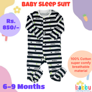 Sleep suits 6-9 Months  - Black and White with Beetlejuice