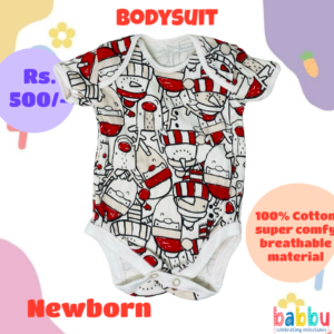 Bodysuits Newborn  - Red Christmas Print
