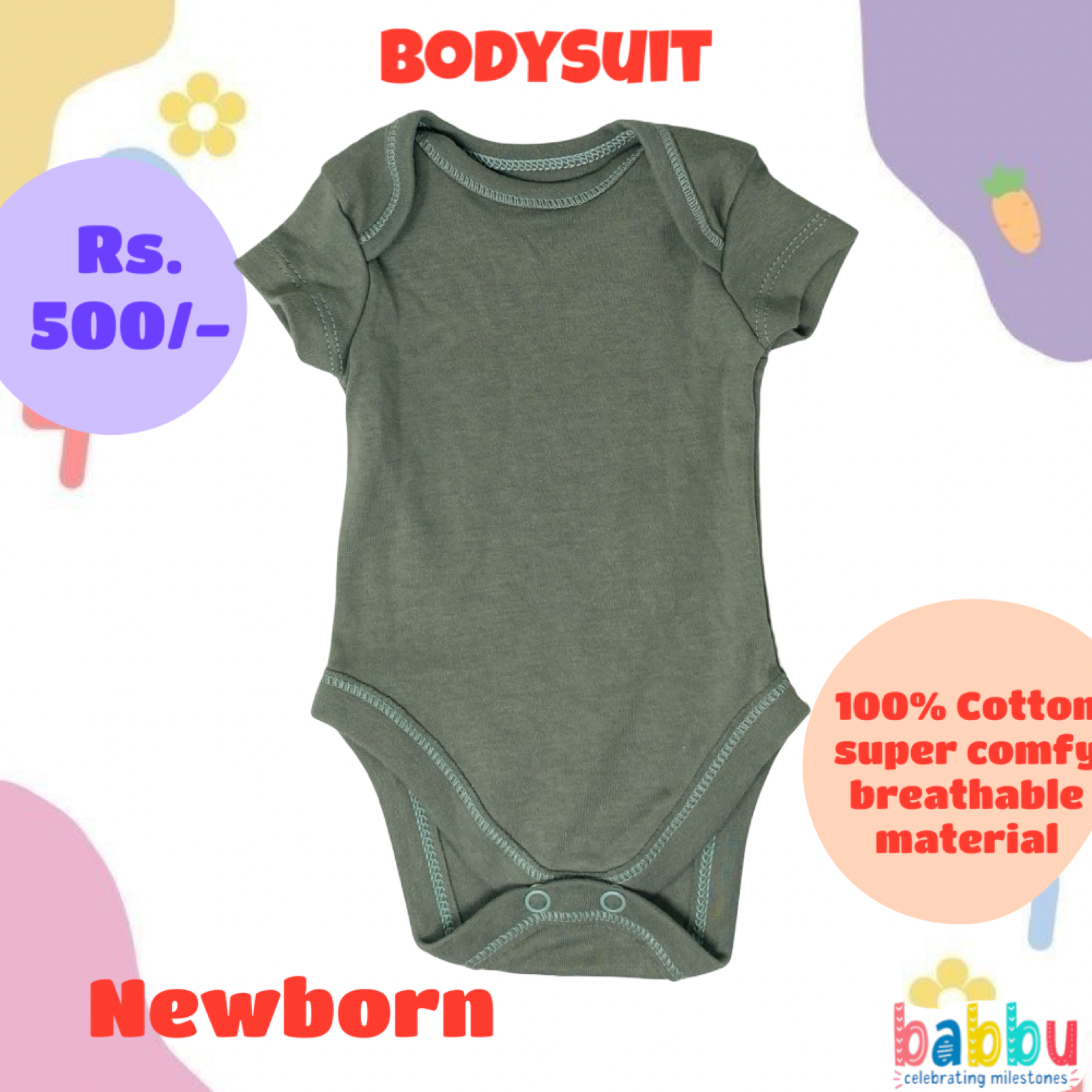 Bodysuits Newborn  - Dark Green