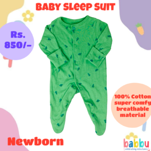 Sleep suits Newborn -  Green Dino