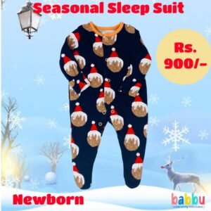 Sleep suits Newborn - Dark Blue Christmas Cookie