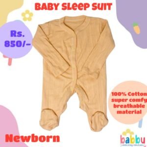 Sleep suits Newborn - Light Orange Textured