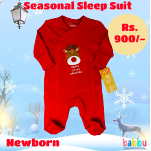 Sleep suits Newborn - Red Raindeer