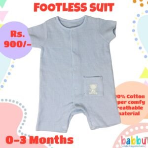 Rompers 0-3 Months - Light Blue with Pockets