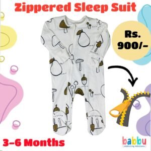 Zipper Sleep suits 3-6 Months - Mushrooms