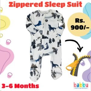 Zipper Sleep suits 3-6 Months - Black Trees
