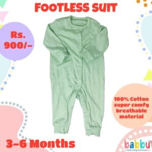 Footless suit suits 3-6 Months - Light Green