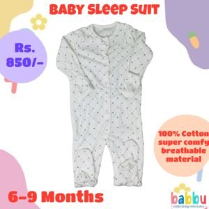 Sleep Suits 6-9 Months - Blue Checks
