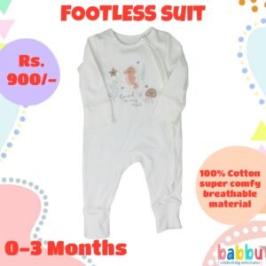 Footless suits 0-3 Months - Sea Horse