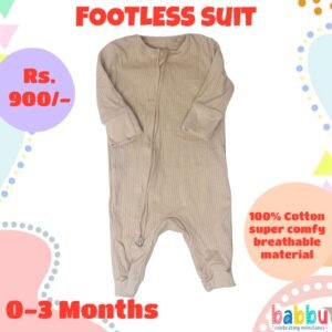 Footless suits 0-3 Months - Light Brown