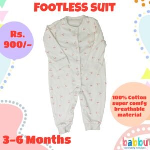 Footless suits 3-6 Months - Cherries