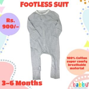 Footless suits 3-6 Months - Brown and White Stripes