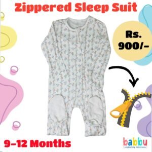 Zipper Sleep suits 9-12 Months - Flowers