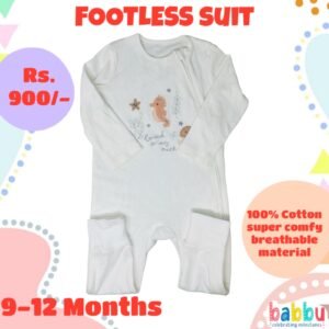 Footless suits 9-12 Months - Sea Horse