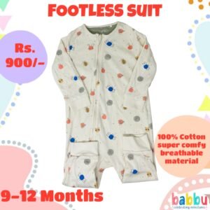 Footless suits 9-12 Months - Birds and Flies