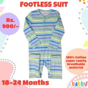 Footless suits 18-24 Months - Multi Color Stripes