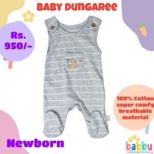 Baby Outfit Newborn  - Dungaree Grey