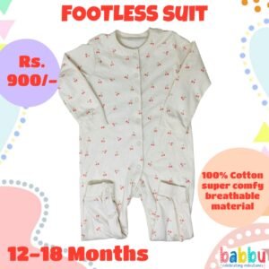Footless suits 12-18 Months - Cherries