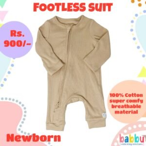 Footless suits Newborn - Textured Light Brown