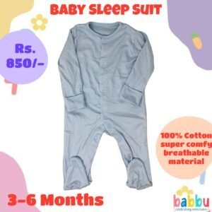 Sleep Suits 3-6 Months - Light Blue