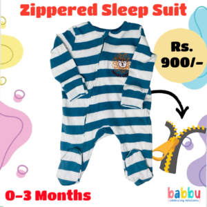 Zipper Sleep suits 0-3 Months - Lion Faces