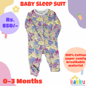 Sleep Suits 0-3 Months - Flowers