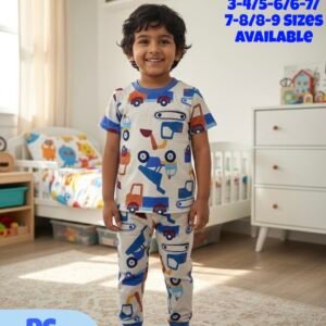 Pijamas 7-8 Years -Construction Vehicles