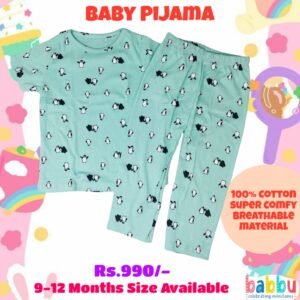 Pijamas 9-12 Months - Teal Penguin