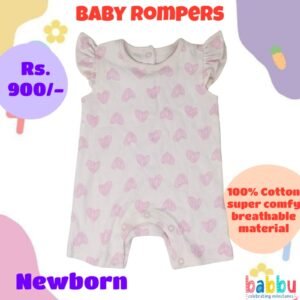 Rompers Newborn - Pink Hearts
