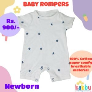 Rompers Newborn - Black Stars