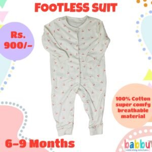 Footless suits 6-9 Months - Cherries