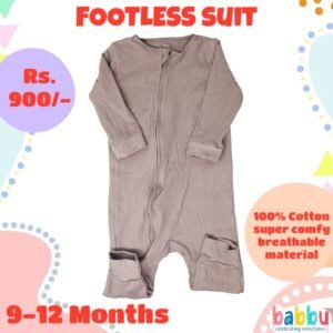 Footless suits 9-12 Months - Textured Light Brown