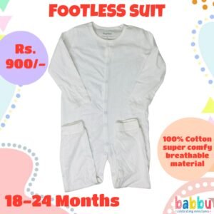 Footless suits 18-24 Months - White