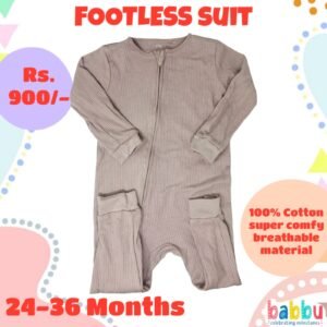 Footless suits 24-36 Months - Textured Light Brown