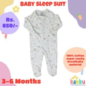 Sleep suits 3-6 Months - Carnival Print