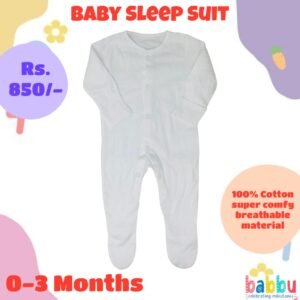 Sleep suits 0-3 Months - White