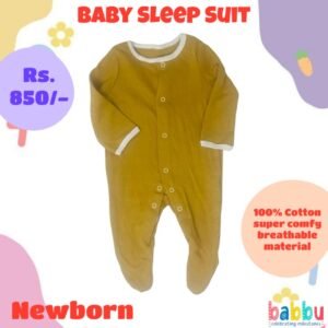 Sleep suits Newborn - Brown with White Border