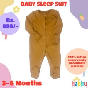 Sleep suits 3-6 Months - Brown with Hourse