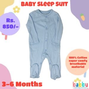 Sleep suits 3-6 Months - Light Blue
