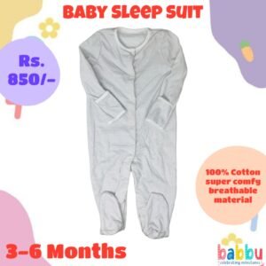 Sleep suits 3-6 Months - Beige Stripes